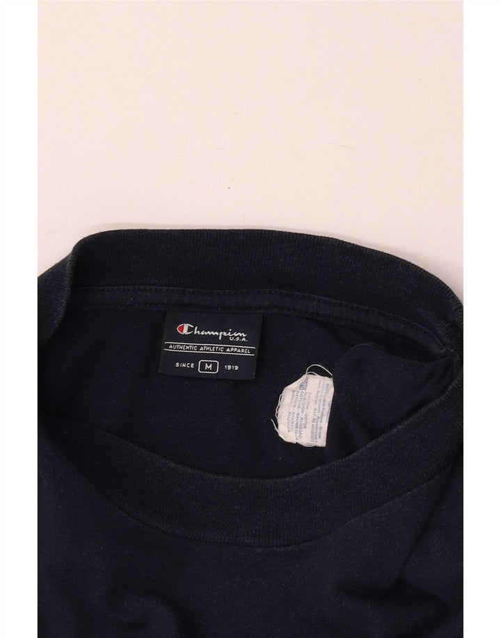 Champion Camiseta Gráfica Para Hombre Top Medium Azul Marino Algodón