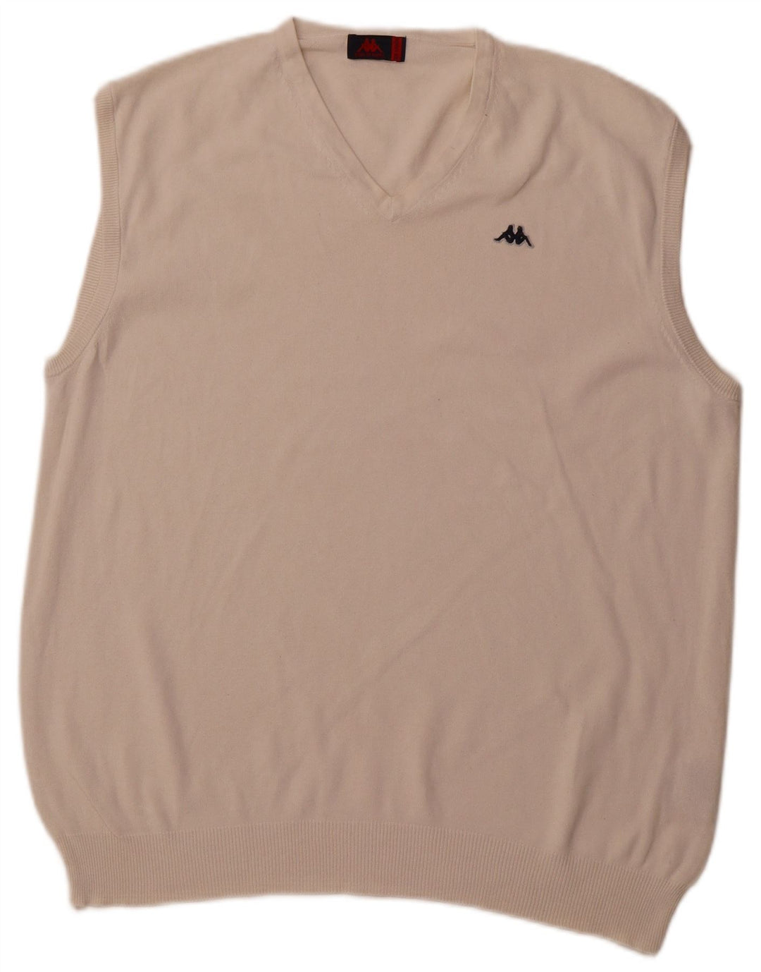 KAPPA Camiseta sin mangas para hombre 2XL Algodón blanco roto