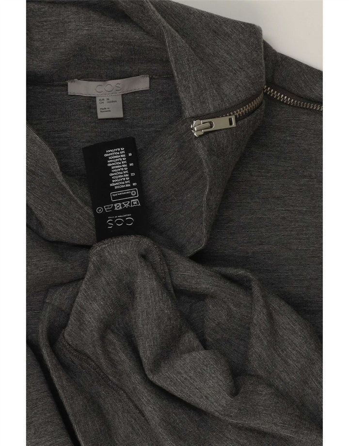 Cos Top extragrande para mujer, manga larga, EU 36, viscosa gris pequeña
