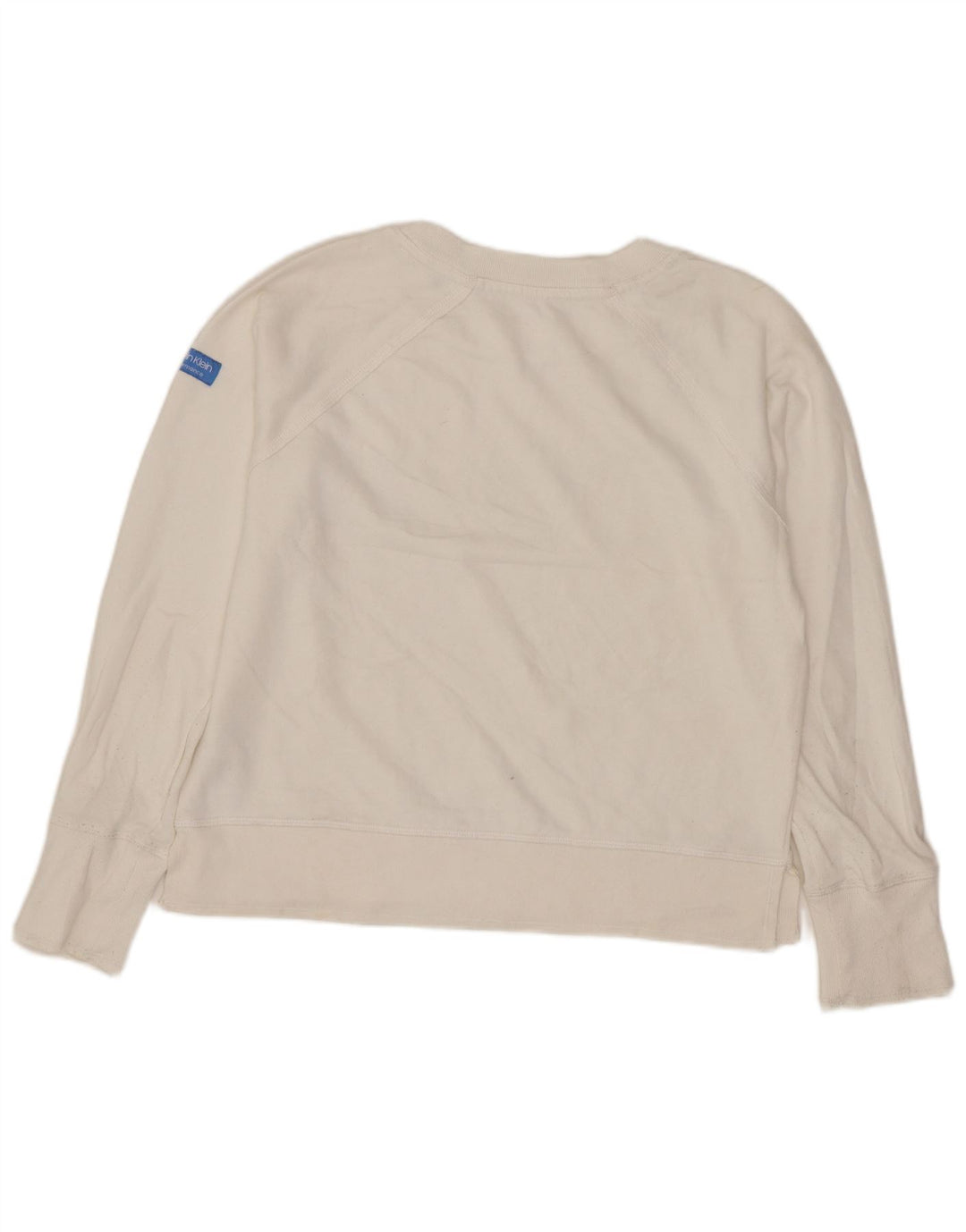 CALVIN KLEIN Sudadera corta de alto rendimiento para mujer UK 8 Small White