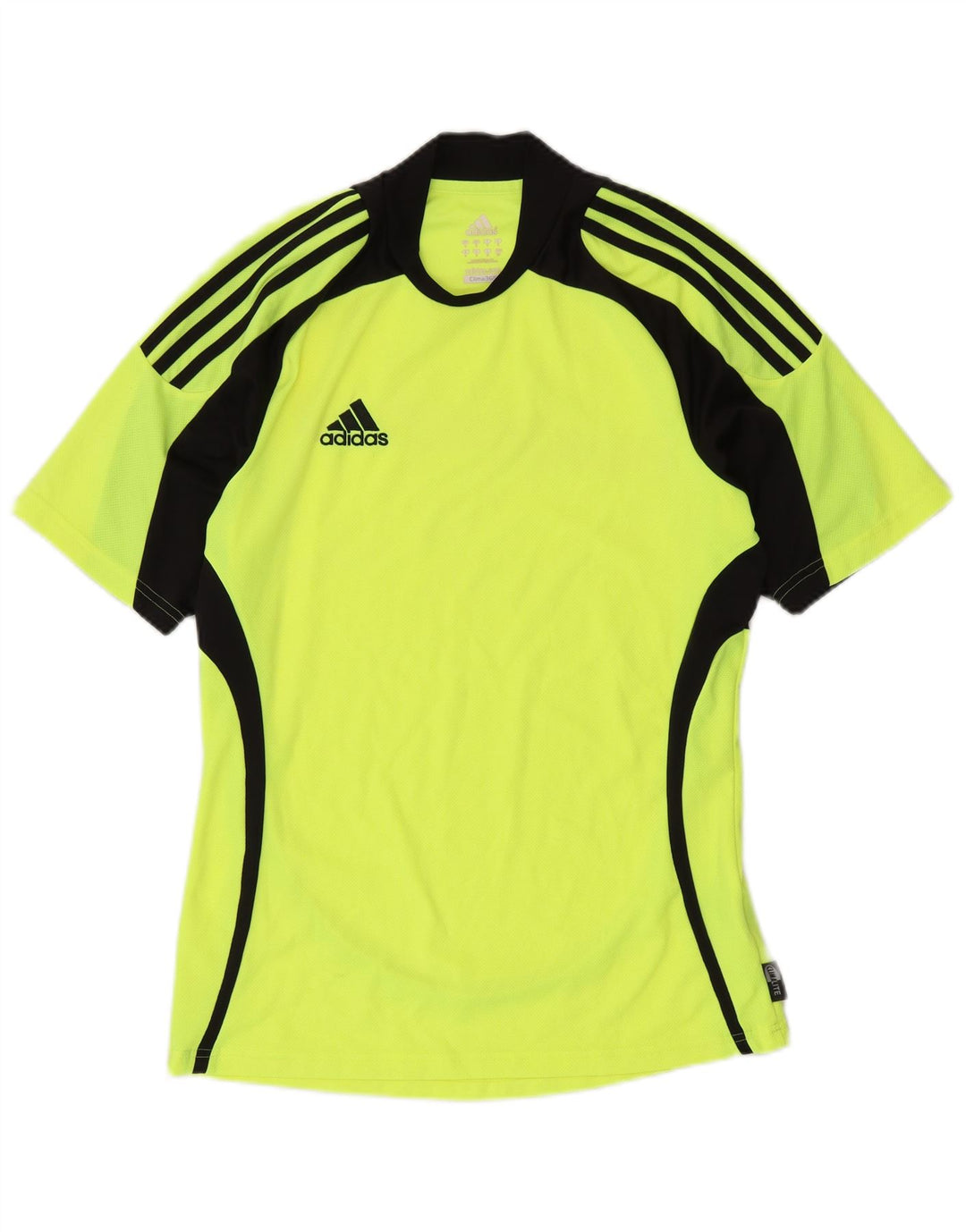 Adidas Mens Clima 365 Camiseta Top Pequeño Verde Colorblock Poliéster