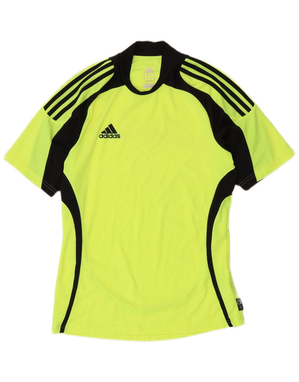 Adidas Mens Clima 365 Camiseta Top Pequeño Verde Colorblock Poliéster
