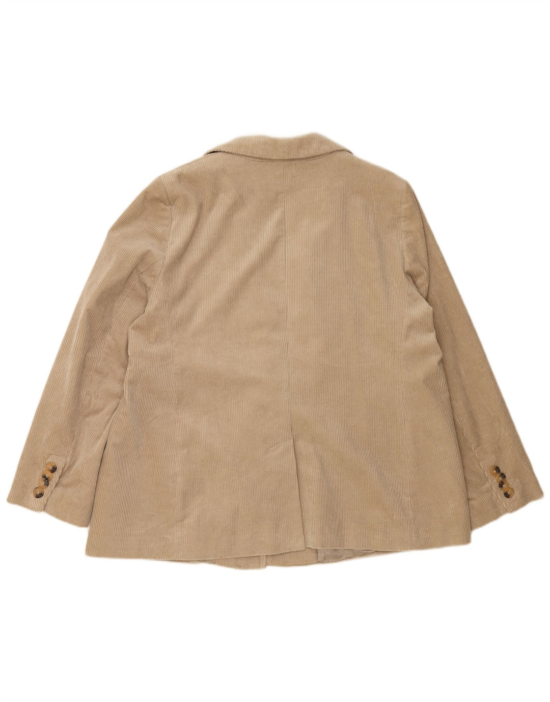 JAEGER Chaqueta tipo blazer de pana con 1 botón para mujer UK 20 2XL Algodón beige