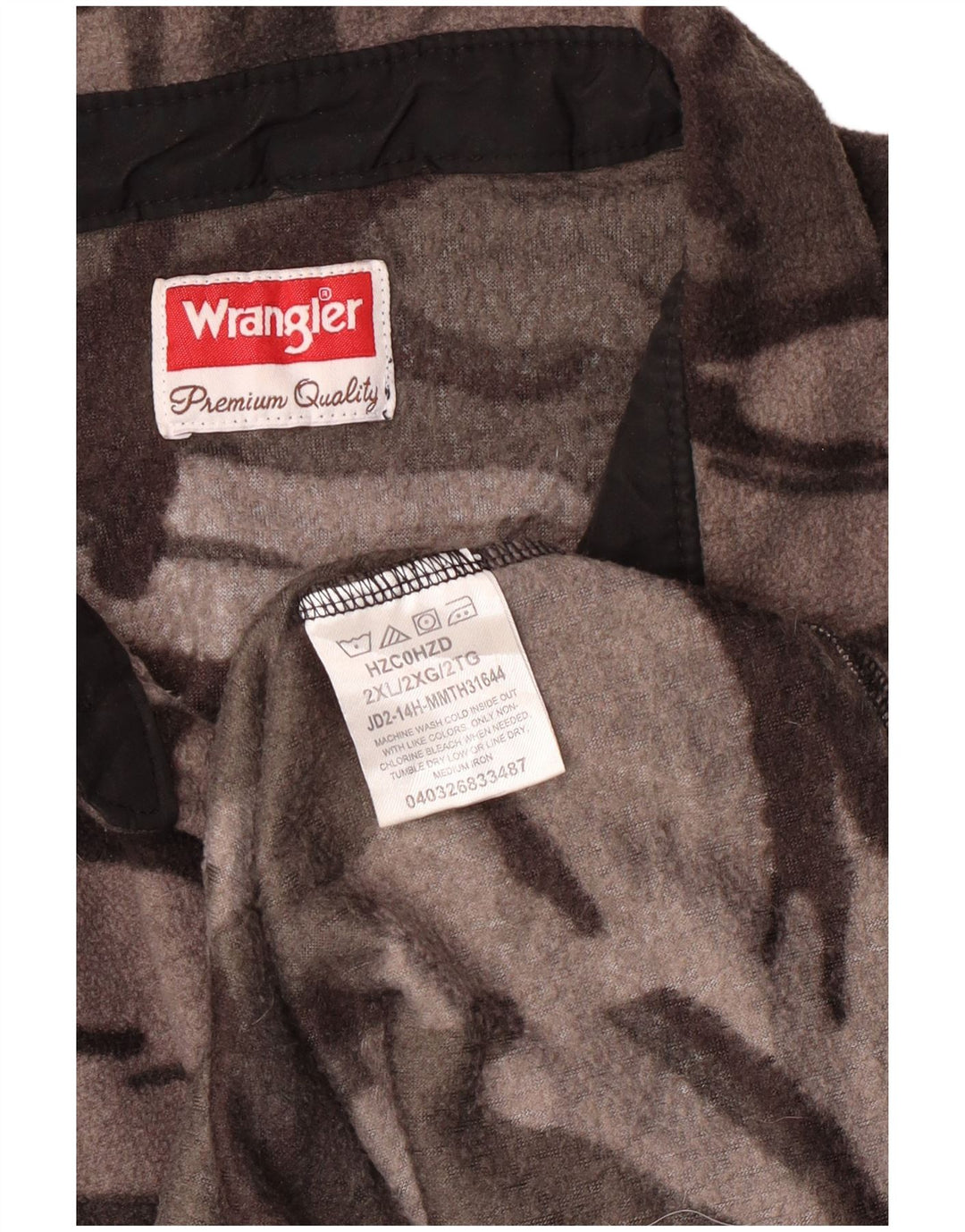 Wrangler Camisa Polar Hombre 2XL Gris Camuflaje