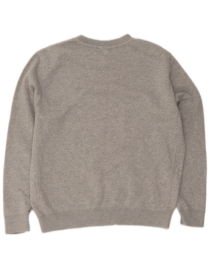 Nike Mens Loose Fit Sweatshirt Jumper Medium Grey Flecked Cotton