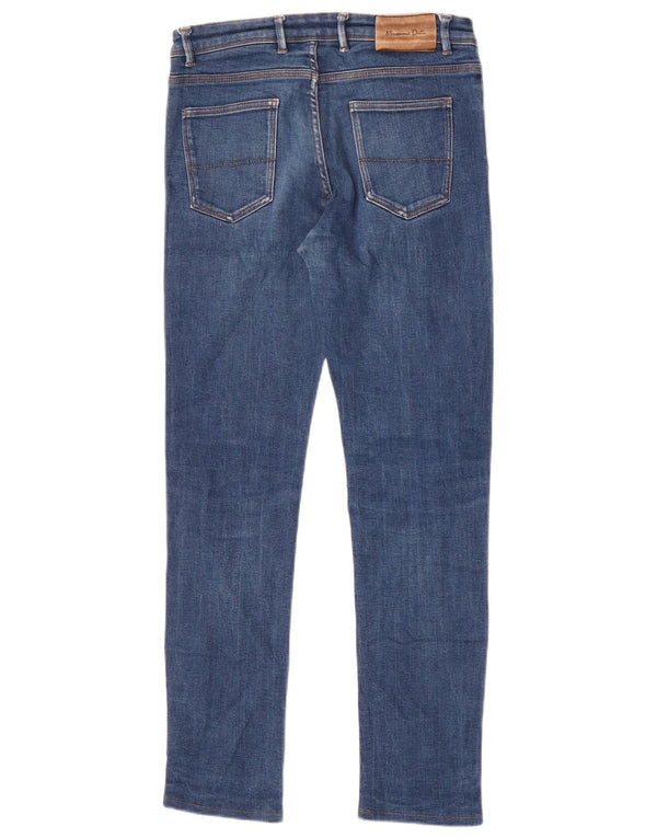 Massimo Dutti Jeans Slim Hombre EU 40 Medium W31 L30 Azul Algodón