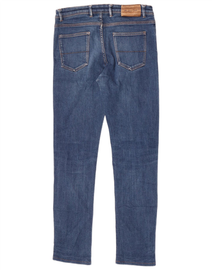 Massimo Dutti Jeans Slim Hombre EU 40 Medium W31 L30 Azul Algodón