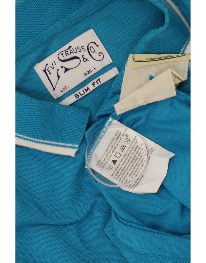 LEVI'S Polo Slim Fit para Hombre Algodón Azul Grande