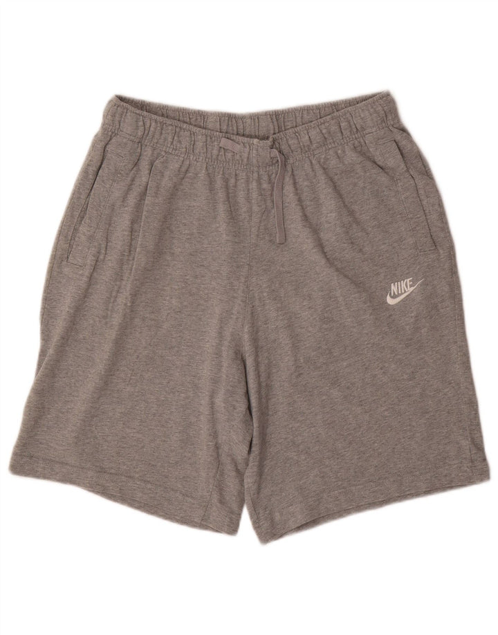 Pantalones cortos deportivos Nike para hombre de algodón moteado en gris medio