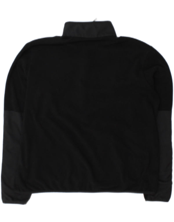 Nike - Jersey de forro polar con cuello y cremallera Therma-Fit para mujer, talla M, poliéster negro