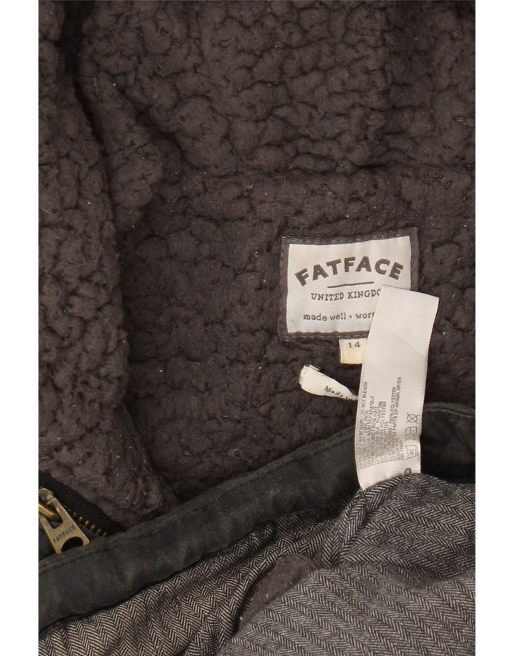Parka con capucha para mujer Fat Face UK 44 Grande Algodón gris
