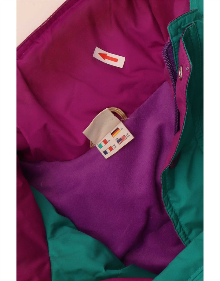 Ellesse Chaqueta de esquí con capucha gráfica para hombre IT 50 Large Green Colourblock