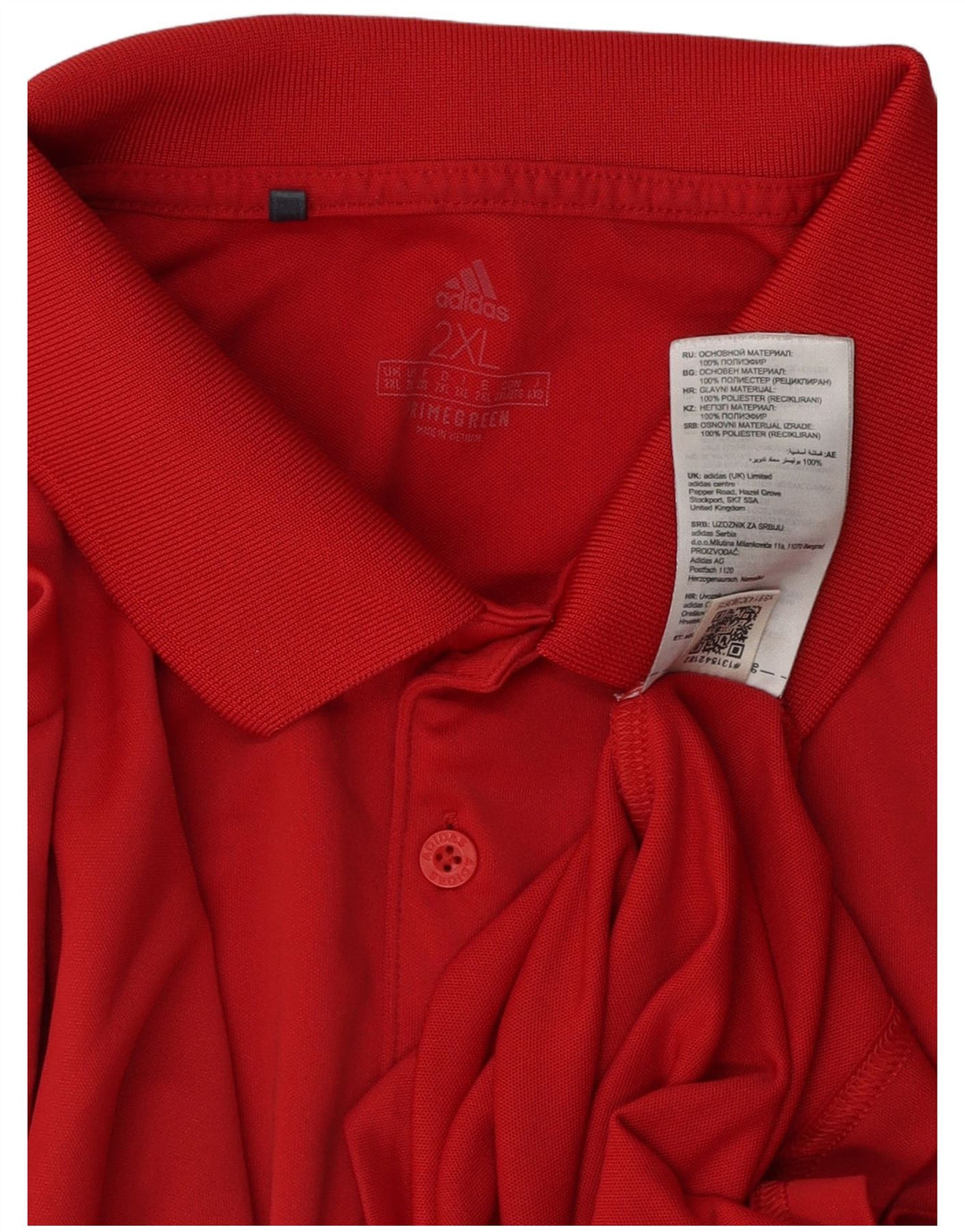 Polo ADIDAS Hombre 2XL Poliéster Rojo