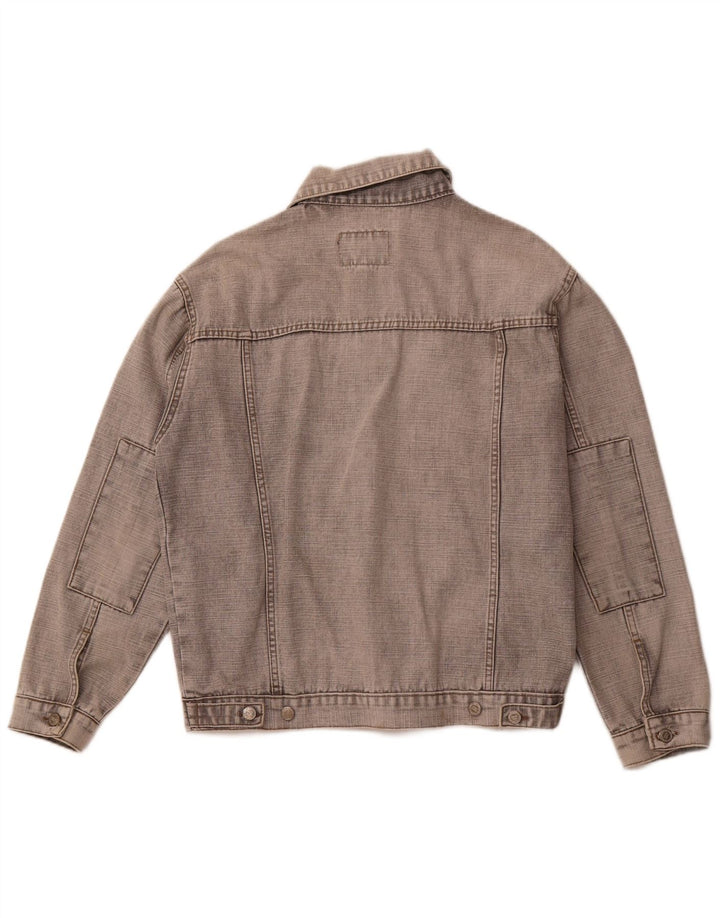 VINTAGE Chaqueta vaquera para hombre Reino Unido 40 Gris grande