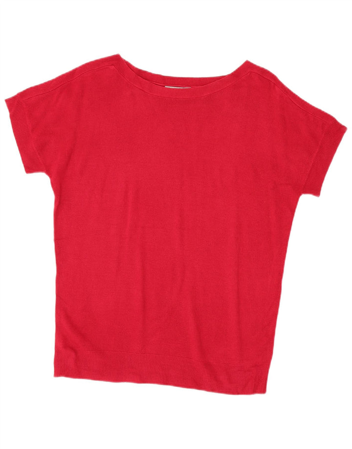Marks & Spencer suéter con cuello barco para mujer, talla 40, talla M, color rojo
