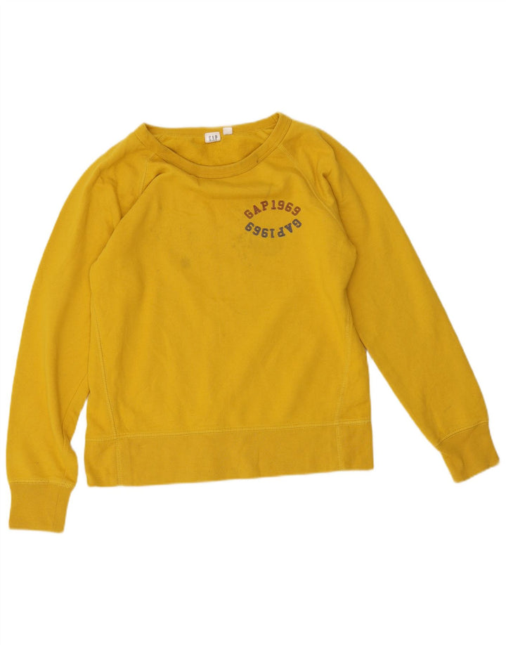 Gap - Sudadera para mujer, talla 10, algodón amarillo pequeño