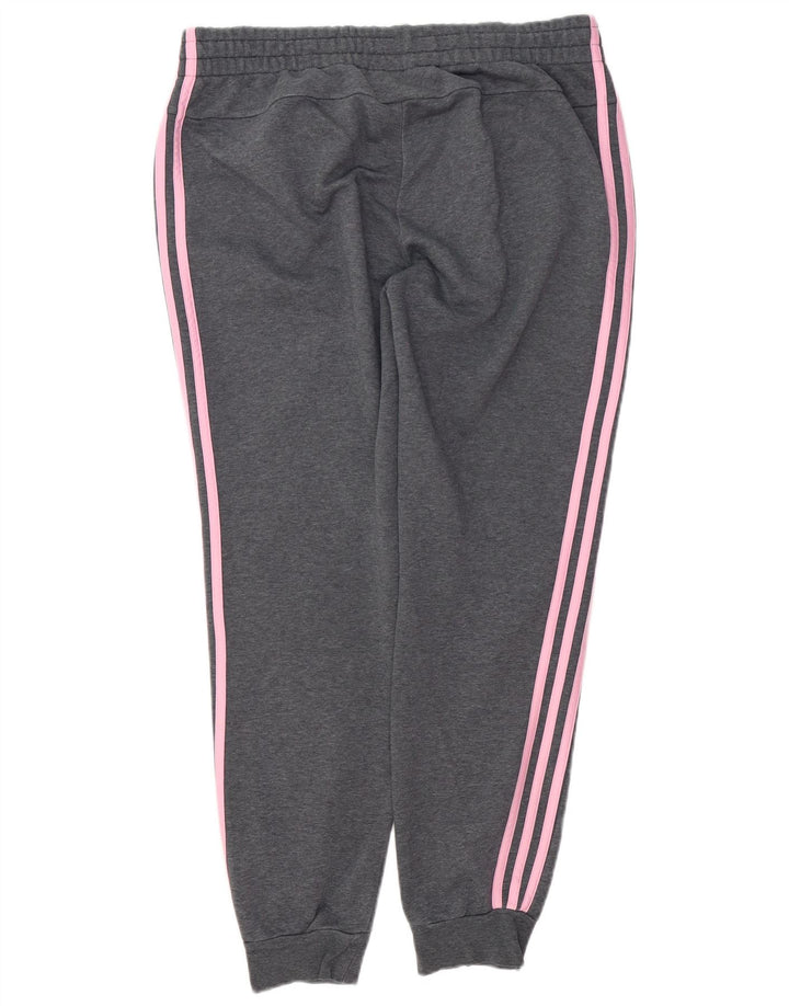 ADIDAS Pantalones de Chándal para Mujer Joggers UK 16/18 Grande Gris Moteado