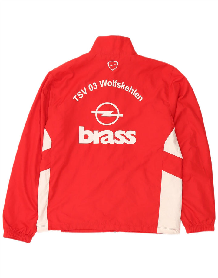 Nike - Chaqueta superior de chándal con gráfico para hombre, poliéster con bloques de color rojo grande