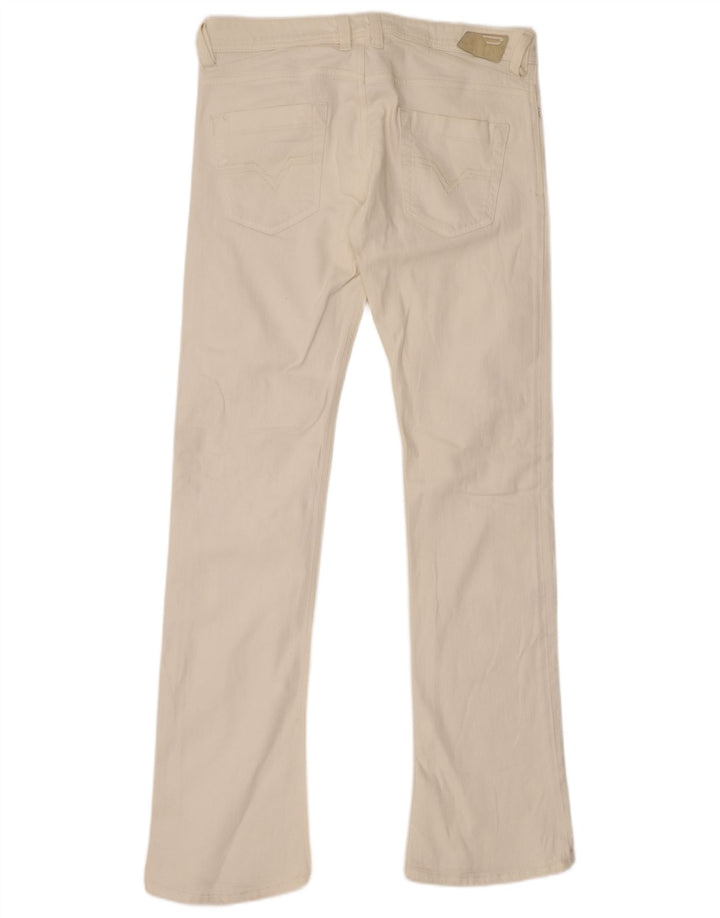 DIESEL Vaqueros Trouleg Bootcut Mujer W32 L34 Algodón Blanco