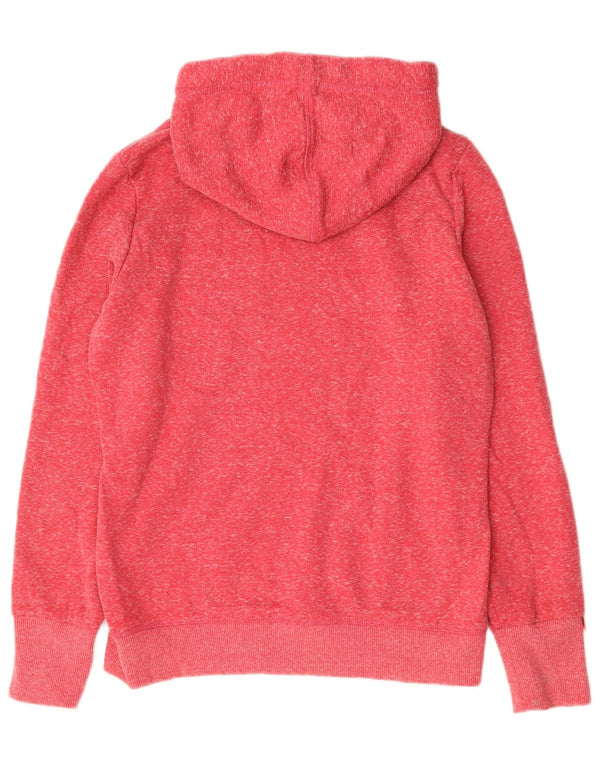 Superdry Jersey con capucha gráfica para mujer Reino Unido 46 Poliéster moteado rojo grande