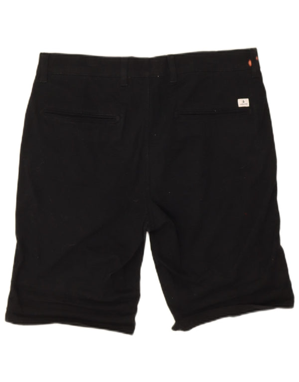 Jack & Jones Mens Chino Shorts Medium W34 Algodón Negro