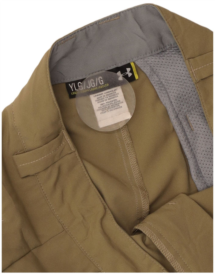 Under Armour Pantalones cortos chinos para niños 11-12 años Grande W30 Caqui Poliéster