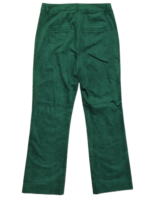 Marella Pantalones casuales con corte de bota para mujer UK 6 XS W25 L26 Algodón verde