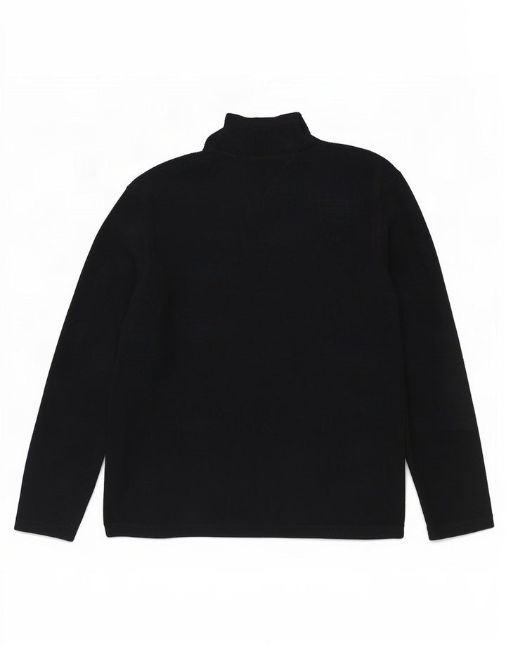 Ben Sherman - Jersey para hombre con cuello y cremallera, talla grande, algodón azul marino