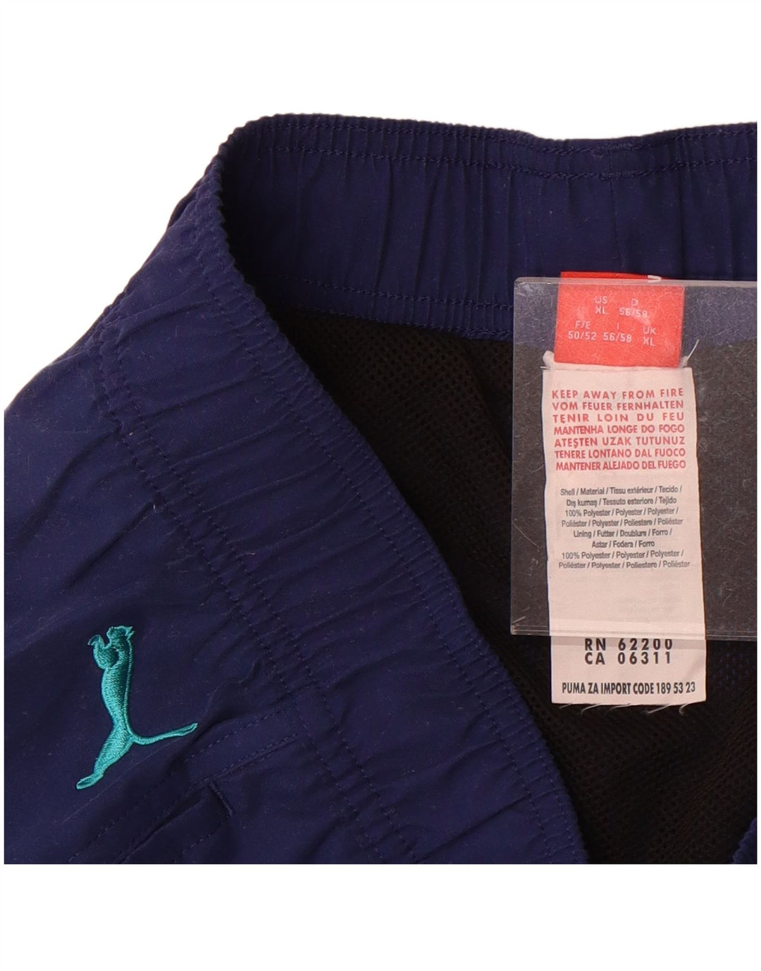 Puma Pantalones cortos deportivos gráficos para hombre XL Poliéster azul marino