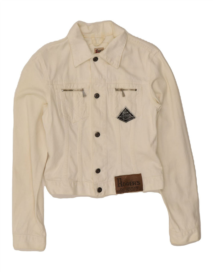 ROY ROGERS Girls Denim Jacket 8-9 Years Off White Vintage Roy Rogers and Second-Hand Roy Rogers from Messina Hembry 