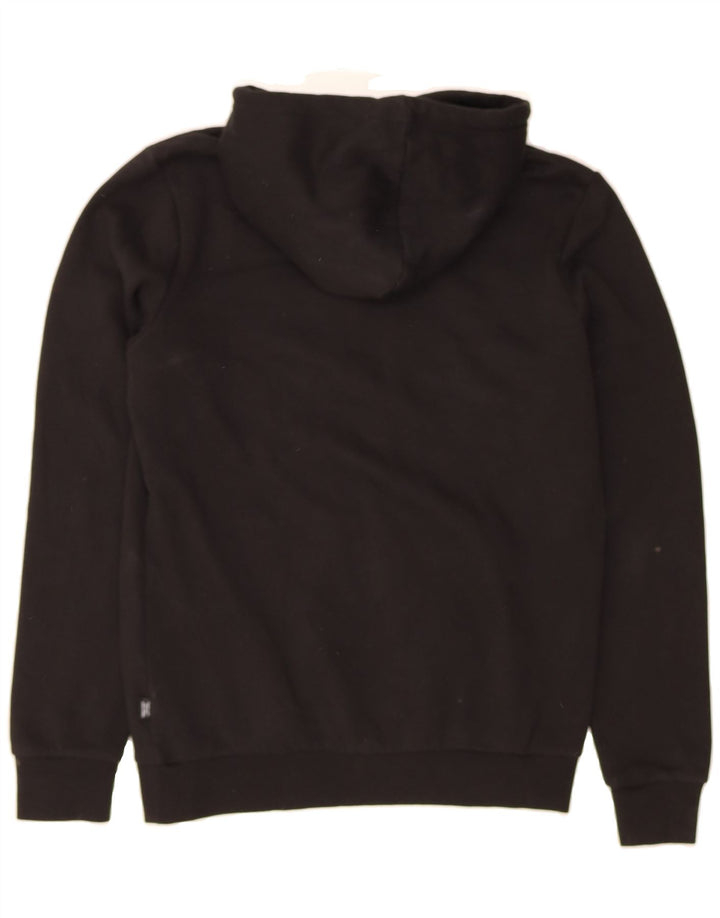 PUMA Mens Graphic Hoodie Jumper Small Black Cotton Vintage Puma and Second-Hand Puma from Messina Hembry 
