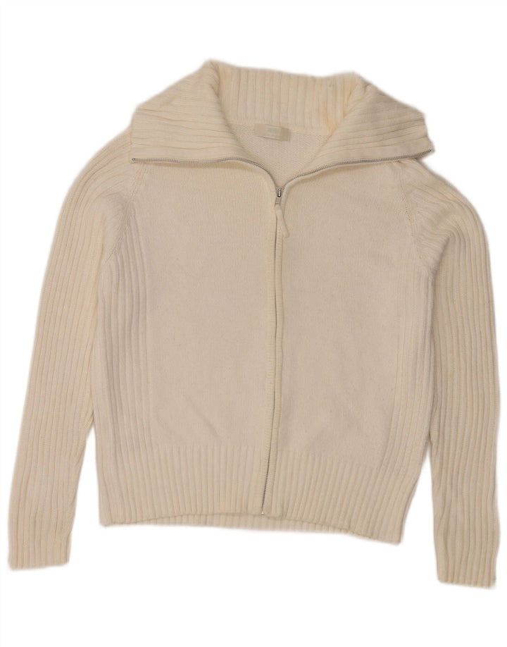 Marks & Spencer Suéter Cárdigan Elástico para Mujer UK 46 Grande Blanco