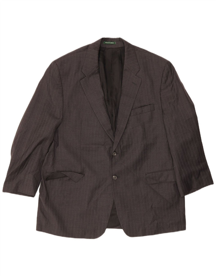 Ralph Lauren Chaqueta tipo blazer de 2 botones para hombre UK 46 2XL Lana gris a rayas