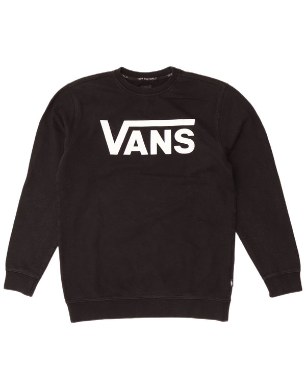 Vans Hombre Sudadera Gráfica Jumper Large Algodón Negro