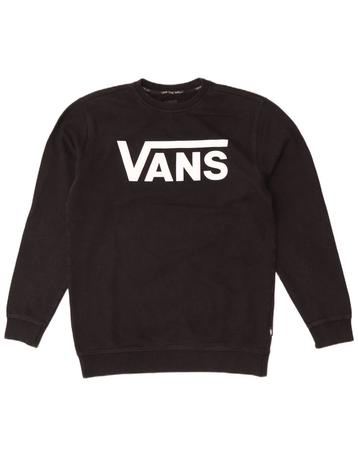Vans Hombre Sudadera Gráfica Jumper Large Algodón Negro