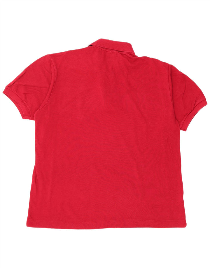 LACOSTE Polo para hombre talla 5 grande algodón rojo