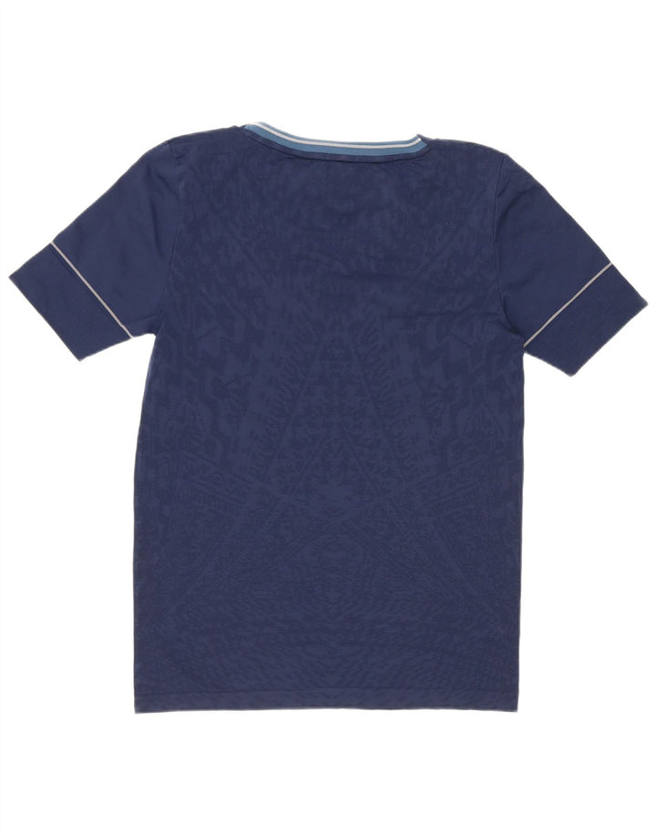 Adidas Mujer Running Abstract Pattern Camiseta Top UK 8/10 Small Azul Marino