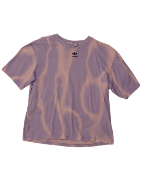ADIDAS Camiseta para mujer Top UK 4/6 XS Algodón teñido anudado morado