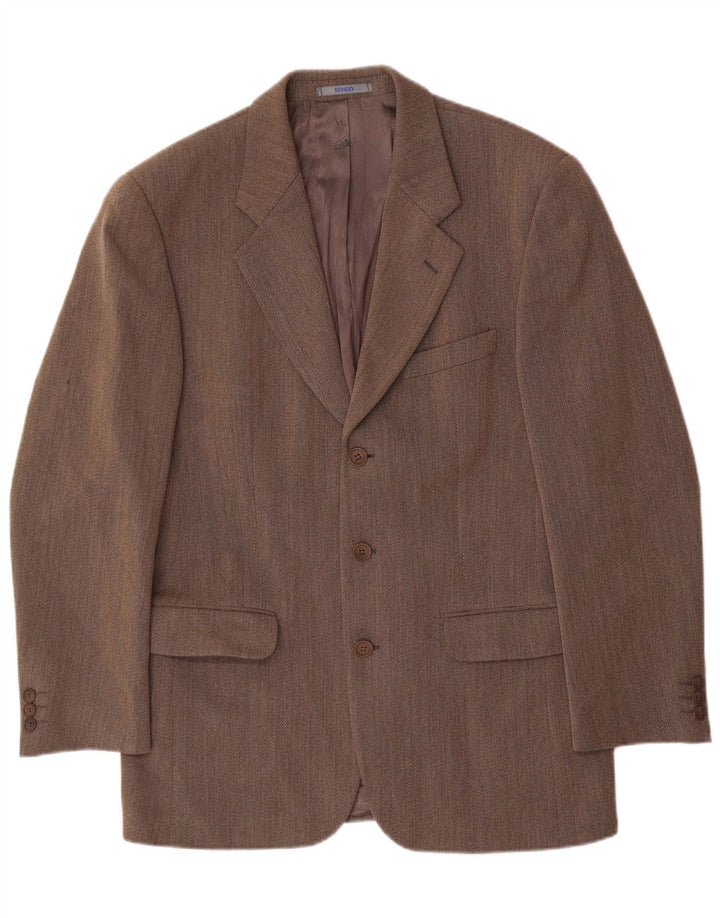 Kenzo Chaqueta tipo blazer de 3 botones para hombre IT 50 Large Lana marrón