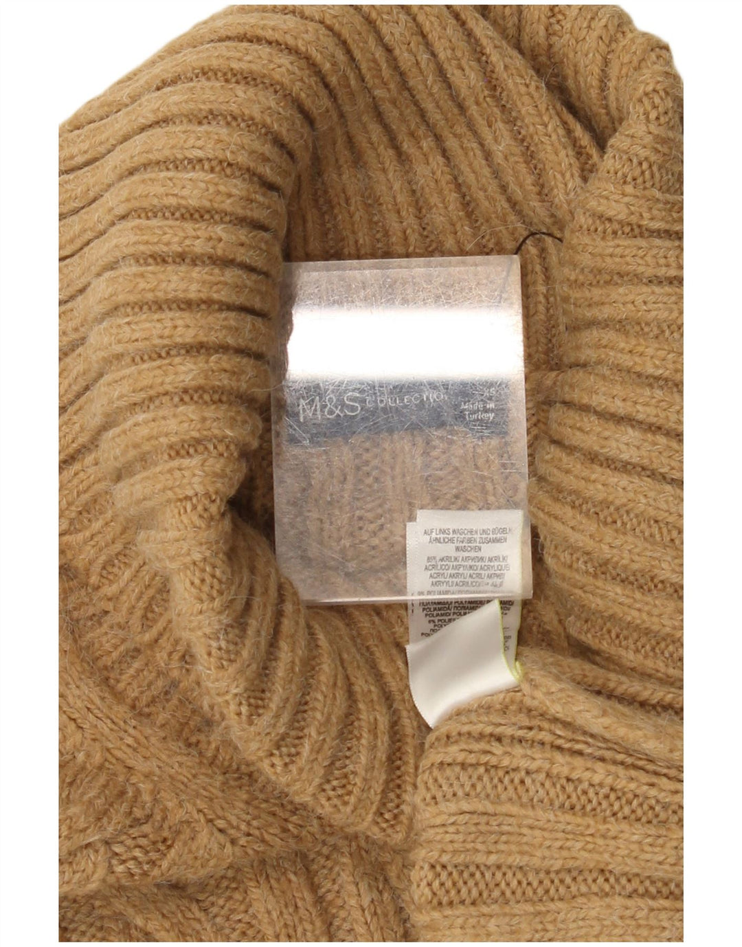 MARKS & SPENCER Camiseta sin mangas de gran tamaño para mujer UK 6 XS Acrílico beige