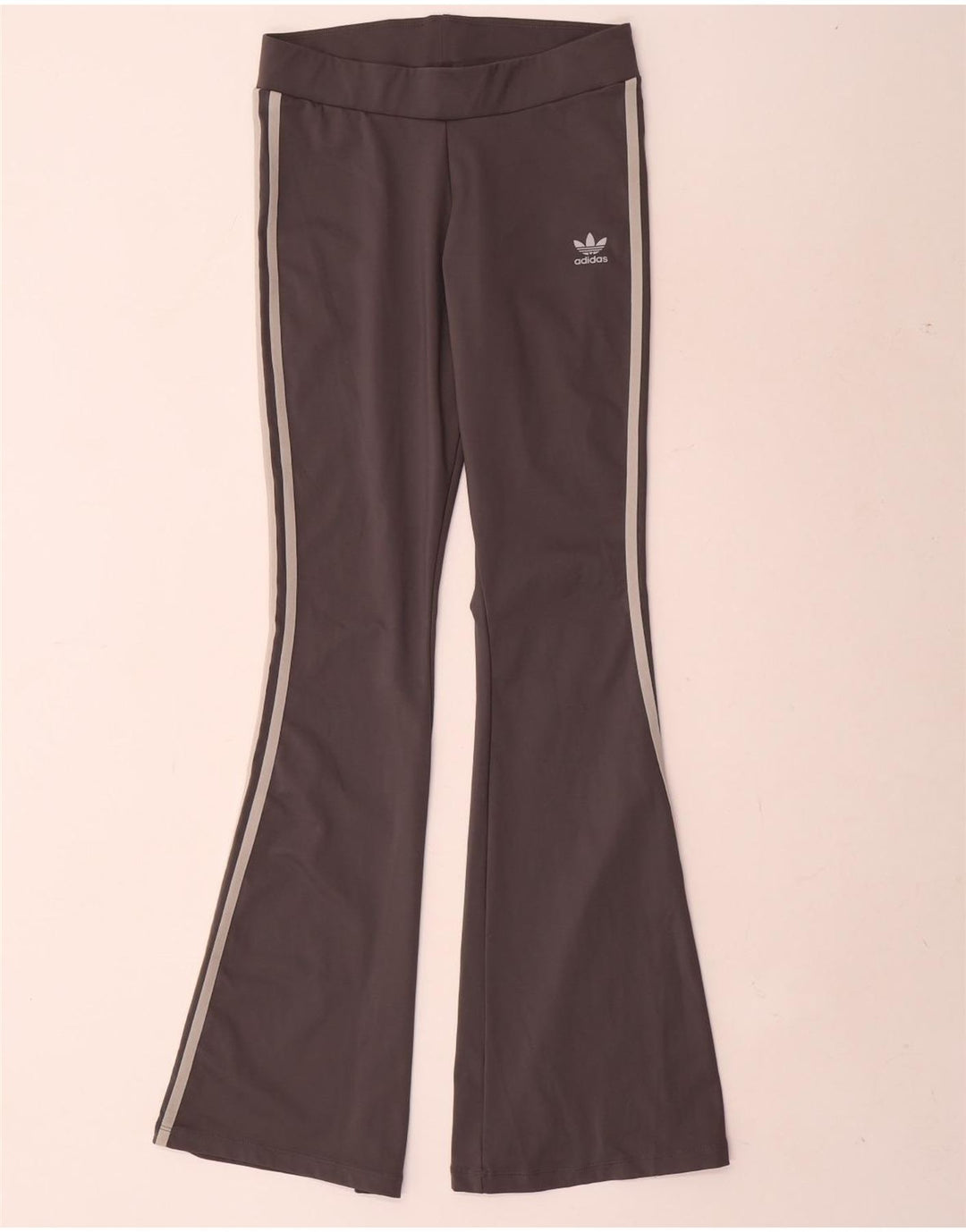 Adidas Leggings acampanados para mujer Reino Unido 12 Poliéster gris medio