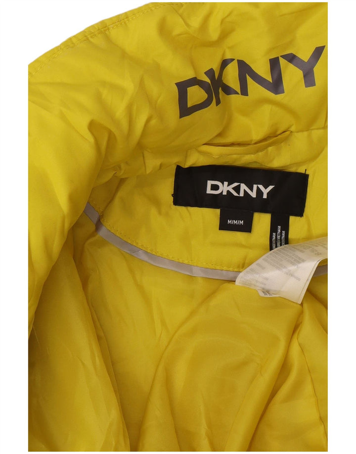 Dkny Chaqueta acolchada para mujer UK 12 Poliéster amarillo medio moderno