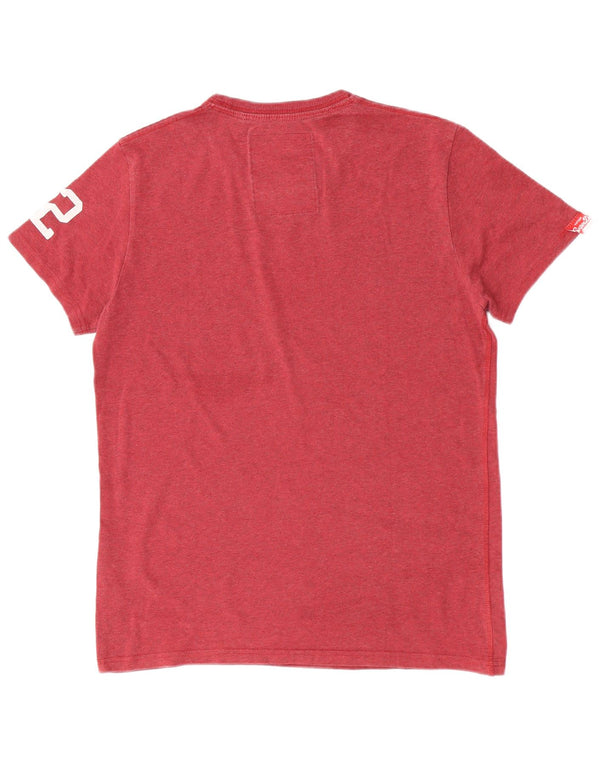 Superdry Camiseta con gráfico gráfico para hombre Top grande de algodón burdeos