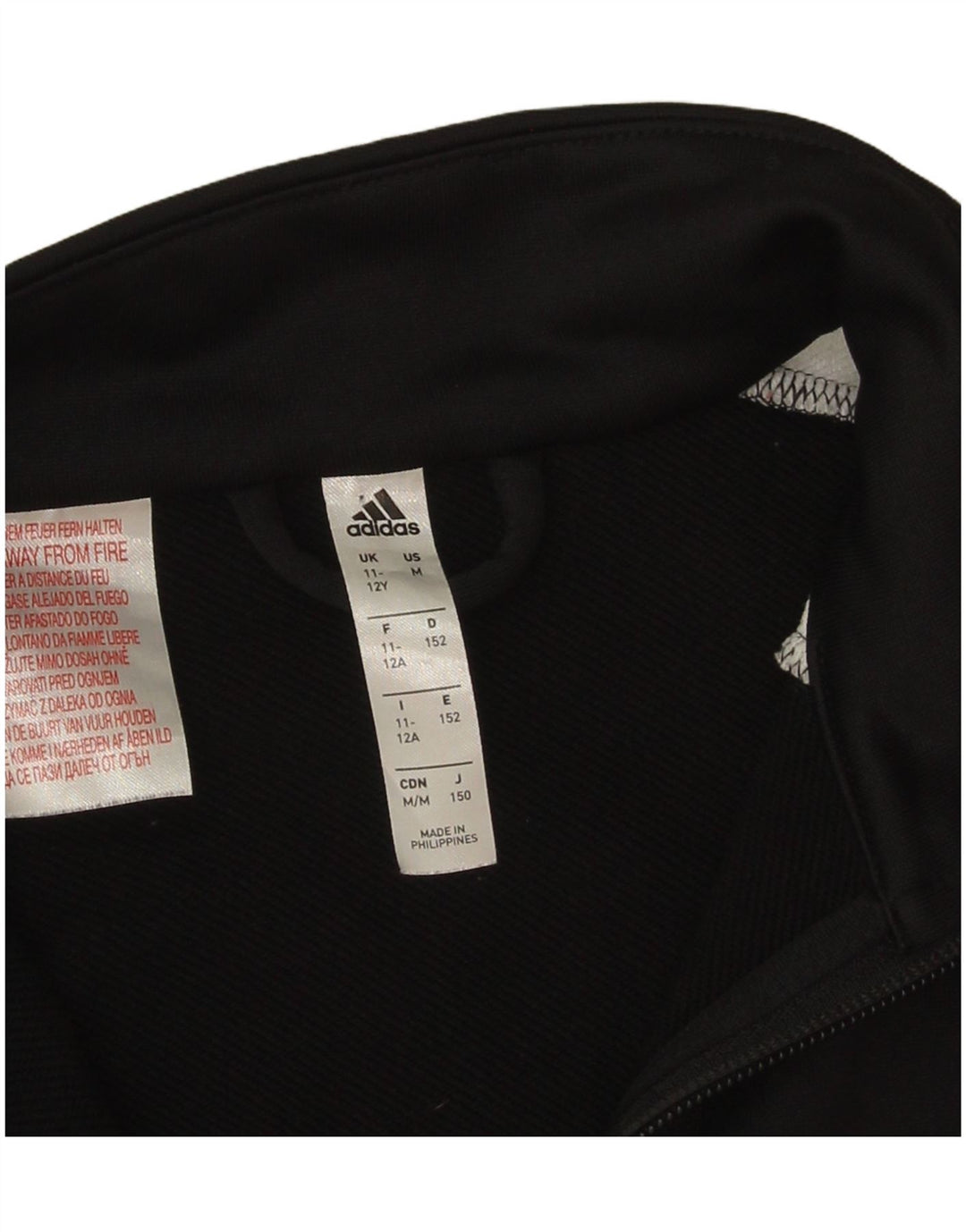 Adidas - Chaqueta de chándal para niño, 11-12 años, color negro, poliéster