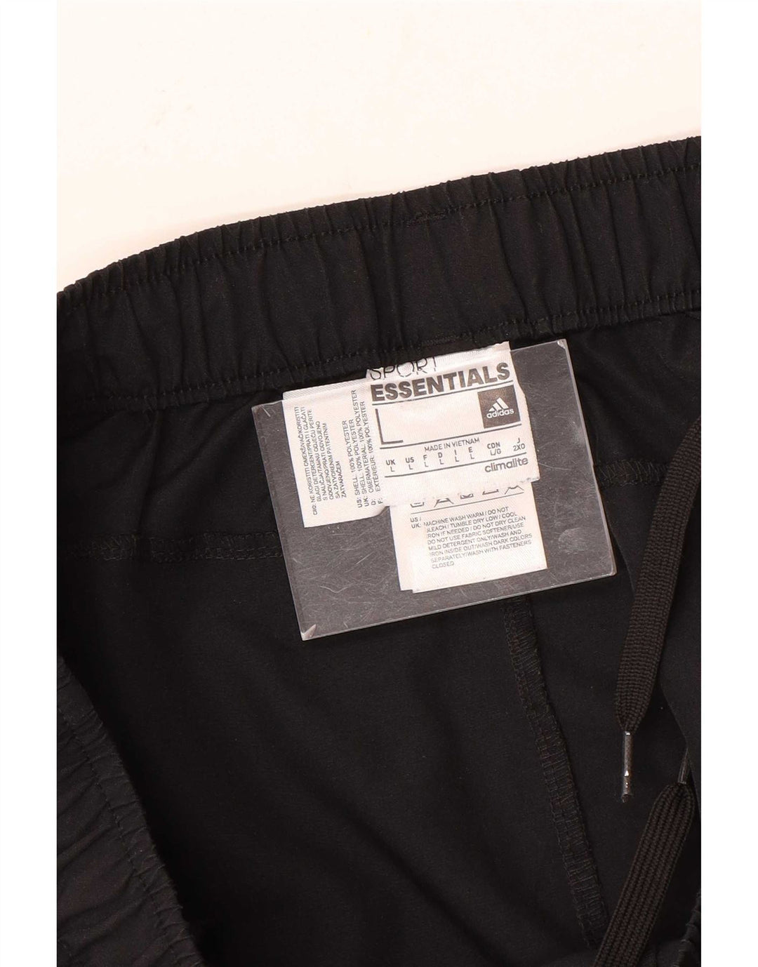 Adidas - Pantalones de chándal Climalite para hombre, talla grande, color negro