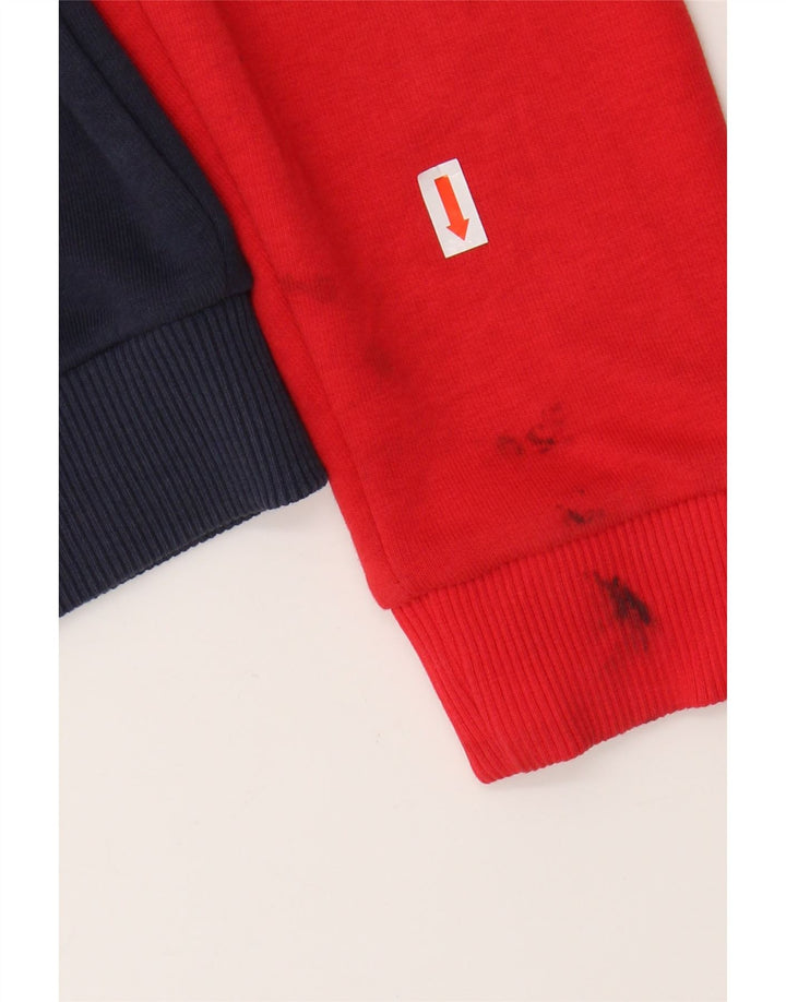 FILA Jersey con capucha gráfica para mujer Reino Unido 10 Pequeño bloque de color multicolor