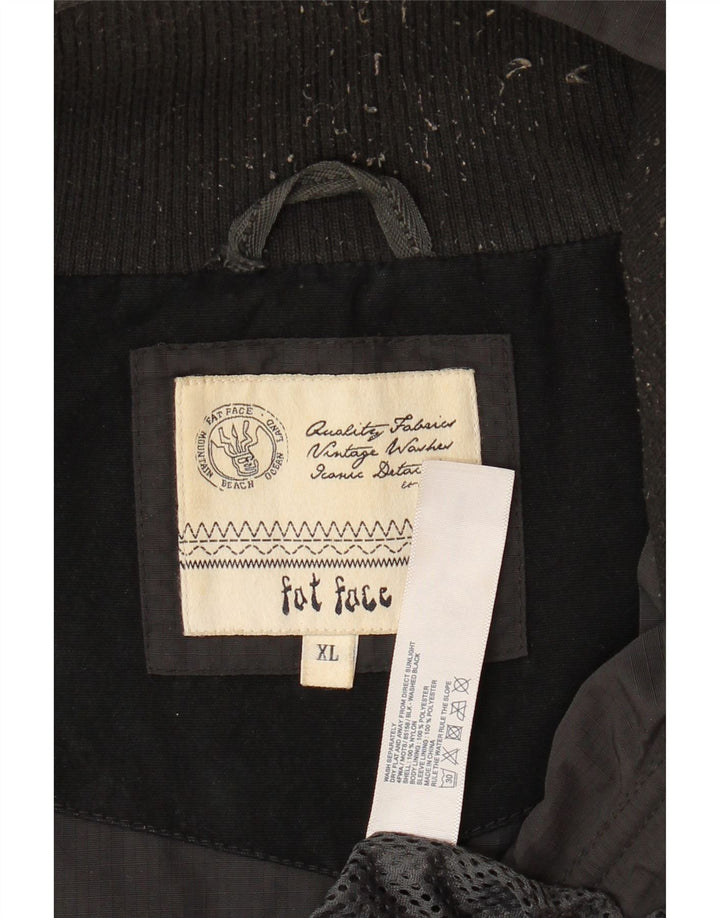 FAT FACE Chaqueta utilitaria con capucha para hombre UK 42 XL Nylon gris