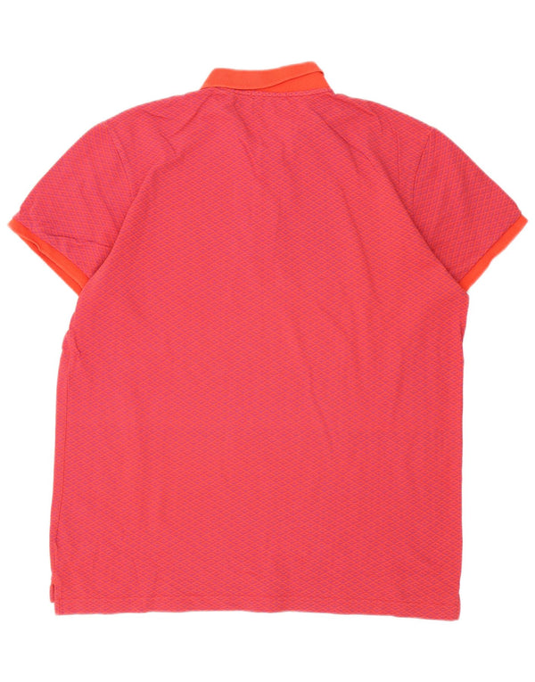 Polo Scotch & Soda Hombre XL Algodón Geométrico Naranja