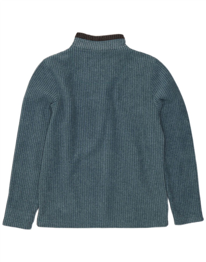 Weird Fish Jersey de forro polar con cuello y cremallera para hombre pequeño poliéster azul