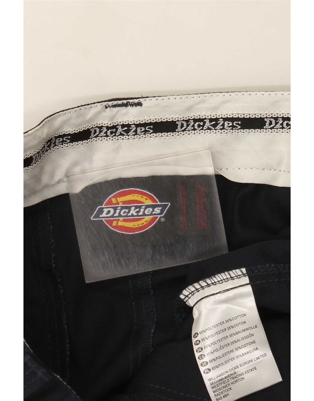 Dickies Pantalón chino recto para hombre W38 L31 Poliéster negro